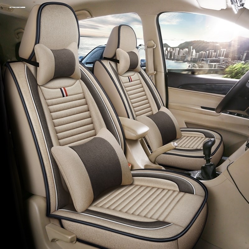 五菱宏光s汽车座套宝骏730w专用布艺全包围冬季通用七坐亚麻座椅