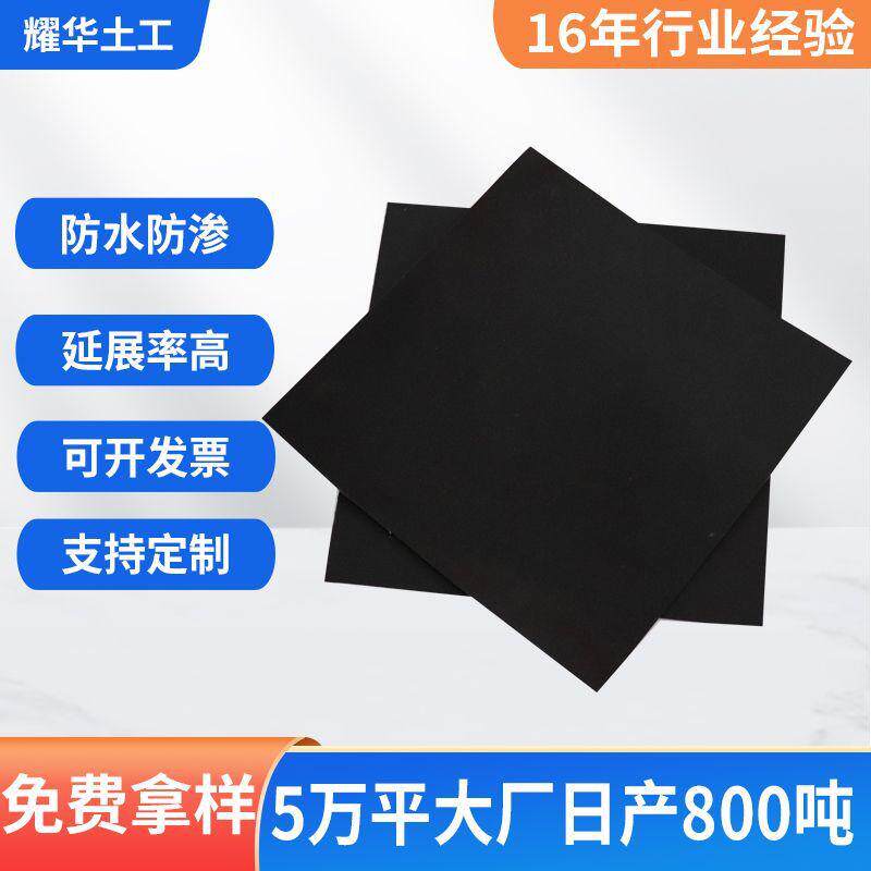 土工膜防渗河道鱼塘养殖用黑膜高密度蓄水池垃圾填埋场hdpe土工膜