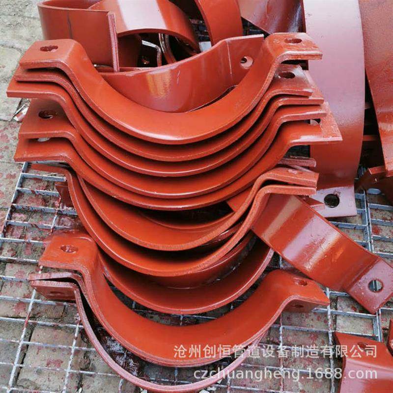 A5基准型双螺栓管夹 双孔螺栓扁钢管夹 双孔镀锌短管夹