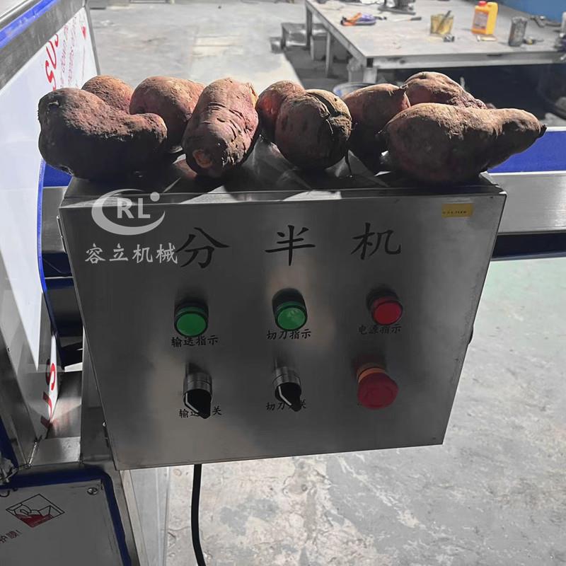 实体厂家地瓜分半机 输送式红薯紫薯切半机 吊瓜南瓜劈半机价格优