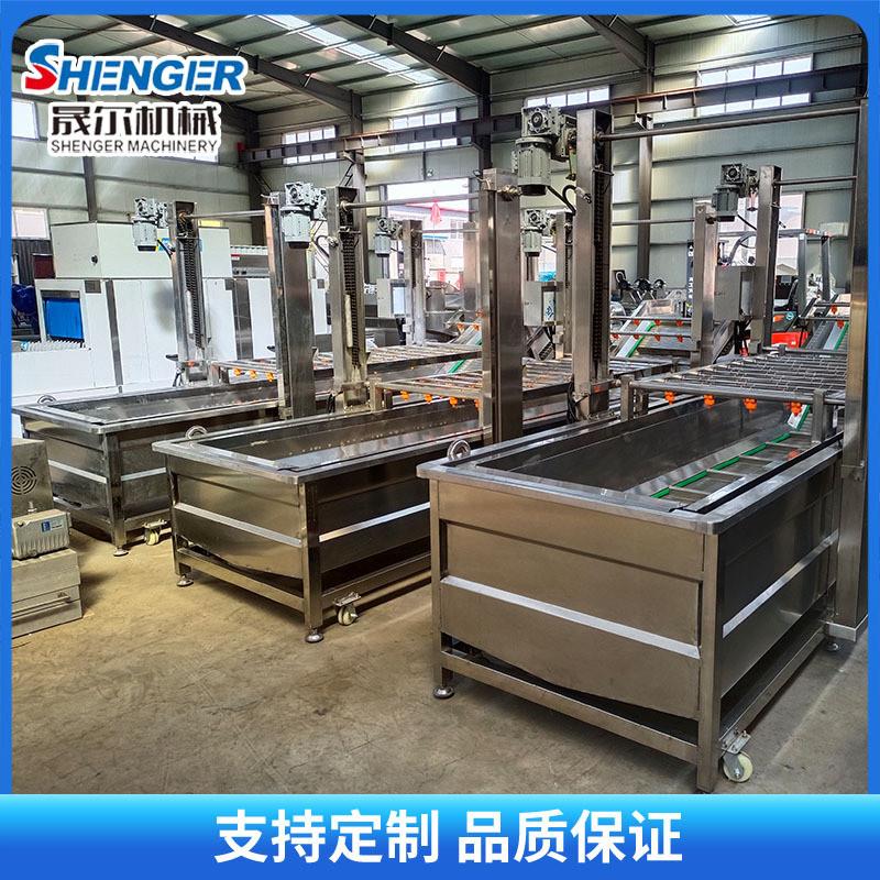 水浴式恒温解冻焯水设备全自动鱼块化冻机提升式肉制品解冻机器