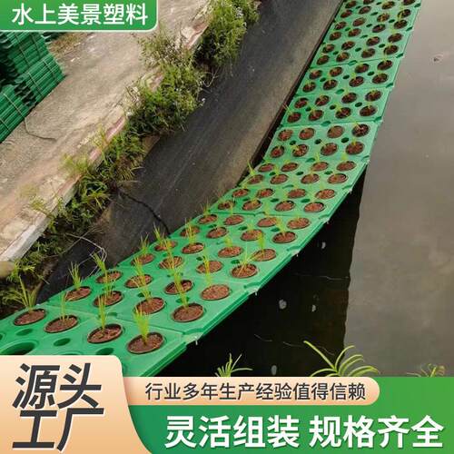 人工生态浮岛水培植物种植水草浮床配套育苗花盆浮板生态河道修复