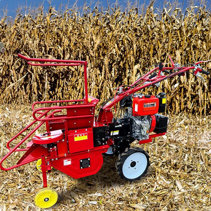 厂家新款玉米收获机 家用手扶车带玉米收获机 柴油苞米收割机价格