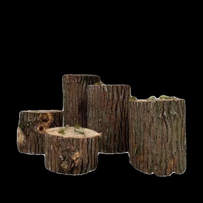 森系天然带皮木桩实木茶几凳原木树墩底座服装店庭院摆件造型