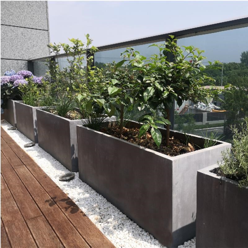水泥花盆大型长方形花o槽马槽花箱专用新款白色创意花坛高档种菜
