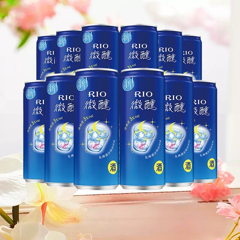RIO锐澳微醺乳酸菌系列低度气泡鸡尾酒少女果酒饮料330ml罐装*6罐
