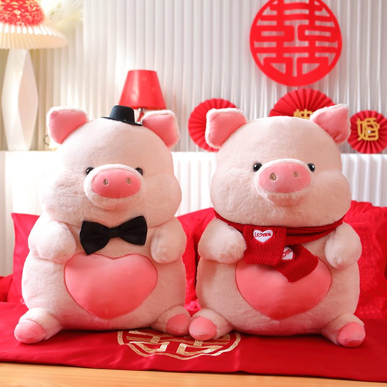 娃娃婚房床布置高档新压床上抱枕一对婚结婚喜玩偶娃新款新人礼物