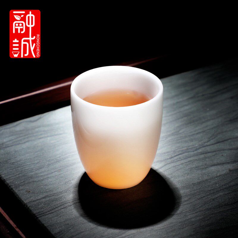 冰种羊脂玉茶具套装陶瓷家用高档白瓷薄胎功夫盖碗茶杯整套礼盒装