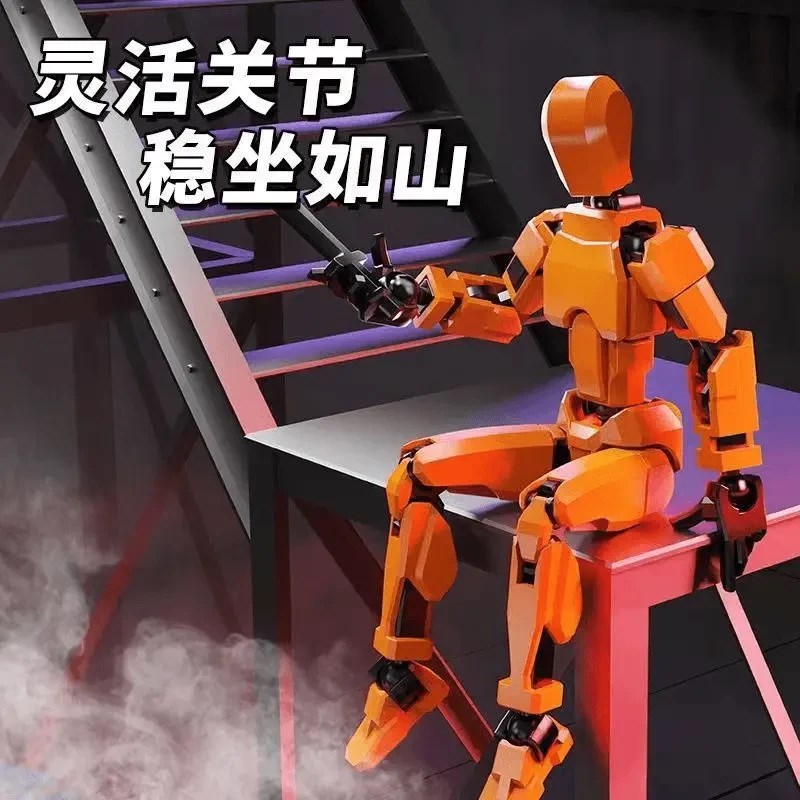 多关节可动有趣解压摆件玩偶全身活动小人仔男孩益智玩具拼装SH
