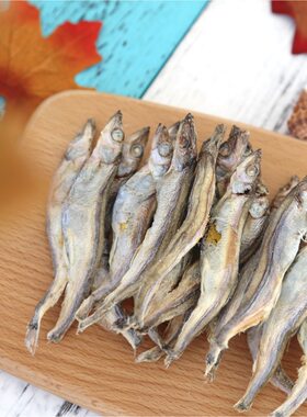 鲜肉冻干猫粮大号带籽多春鱼500g网红小鱼干猫咪宠物零食新鲜鱼条