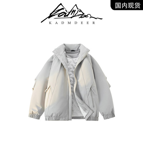 【品牌现货撤柜】KADMDEER立领商务休闲保暖潮牌棉衣户外防风棉服