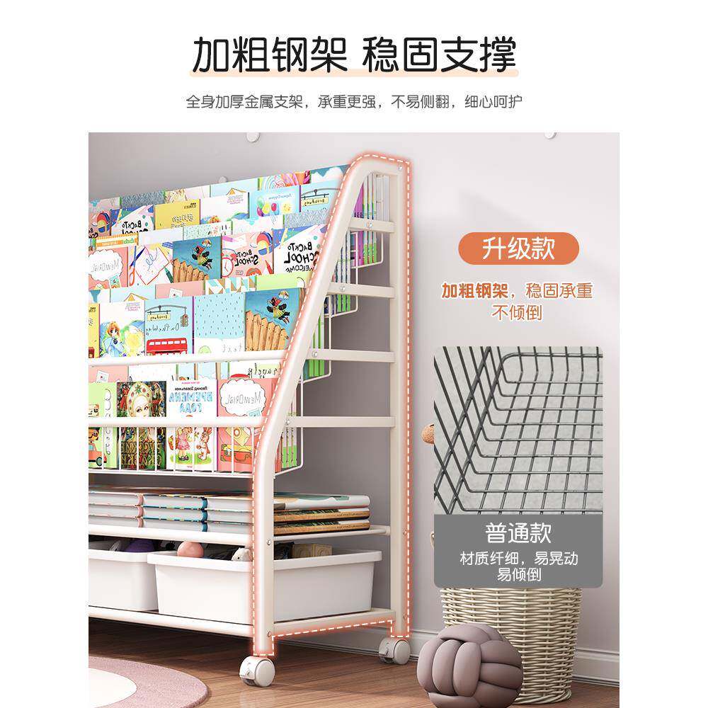 cs儿童书架无品牌/玩具储收纳宝宝绘本架置收纳架幼柜儿园阅读区