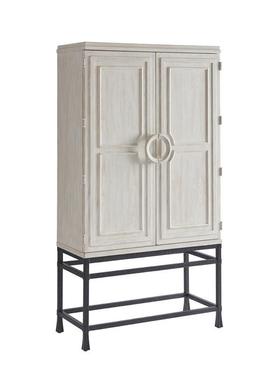 柜美靠式餐边柜客厅墙实木酒柜轻奢饰高档陈列展示柜83733法式复