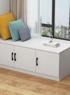 飘窗柜台柜落地储KPA物矮柜自由组合可钉制室榻地榻阳米长条矮卧