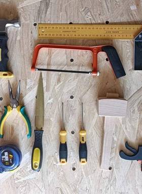 创工HMW具10小件套客儿童木工坊幼儿园木工工具材料包中学生木工