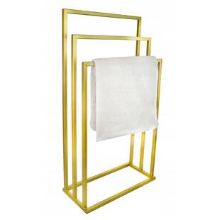 跨境简约金属落地毛巾架可拆卸浴室浴巾挂架卫生间陈列收纳置物架