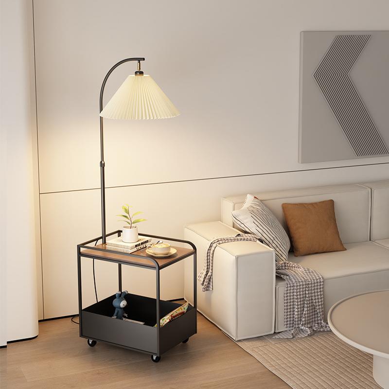 落地意式简卧室客厅沙发茶几围无品牌/氛感复古置物架极床灯头柜