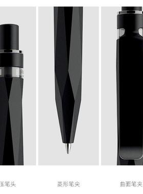档瑞士进口石头刻签字笔字prod务ir黑色0.5mm高颜值商AYO高办公笔