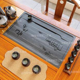 茶盘嵌入式石盘面板盖几板茶桌漏水盘理石茶台茶接水盘大盘内嵌入