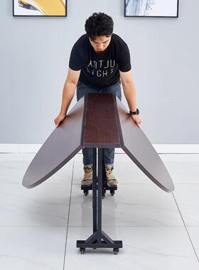 家用易折桌多功能简易叠吃饭桌子饭桌圆桌收小缩圆形可折叠简HVZ