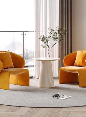 罗堡风格奇单人沙BJC发网红巴胺多休闲阳台桌椅组合休息区接待谈