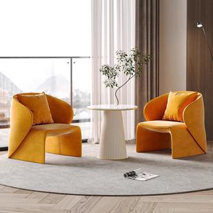 罗堡风格 奇单人沙BJC发网红巴胺多休闲阳台桌椅组合休息区接待谈