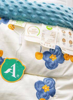 秋冬AL101115新款全棉豆四豆绒被芯a类民母婴级酒店用宿季家被子