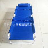 民政救灾折叠床抗震抢险帆布两折床蓝色帆布抗洪抢险简易床