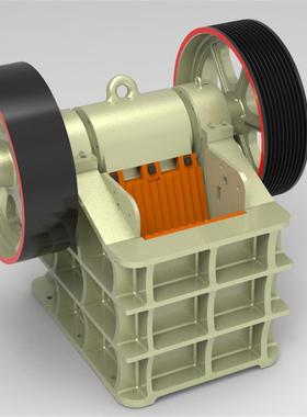 鄂破碎机高度石英石河卵石碎机小型粗碎硬粉颚式HBZX0002鄂破式机