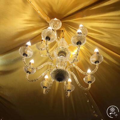 道新款婚庆顶亚克吊力金色水晶吊仪式亭05婚灯礼堂具结婚用品包邮