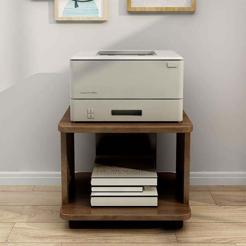 简约办公室放打印机置物架落地架子移动桌下复印机传真机支架家用