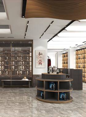 酒柜名钢实木玻商品展示柜全屋设计透sz-23062明璃展柜制作展架不