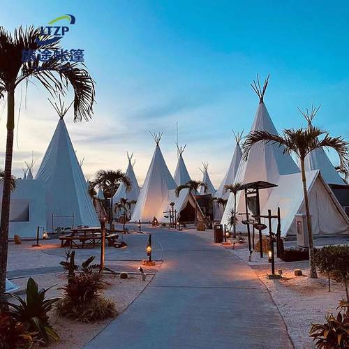 旅途户外印第安帐篷网红金字塔民宿帐篷景区露营豪华酒店帐篷