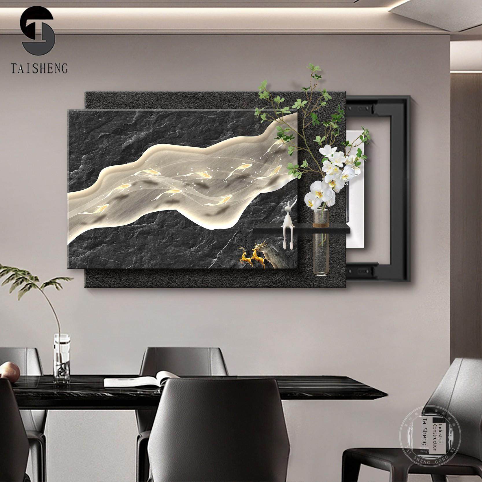 水培绿色植物仪表箱装饰画无障碍豪华高端九鱼砂岩阻塞配电箱电源,家居饰品,现代装饰画,淘宝优惠券,粉丝福利购,淘宝优惠卷