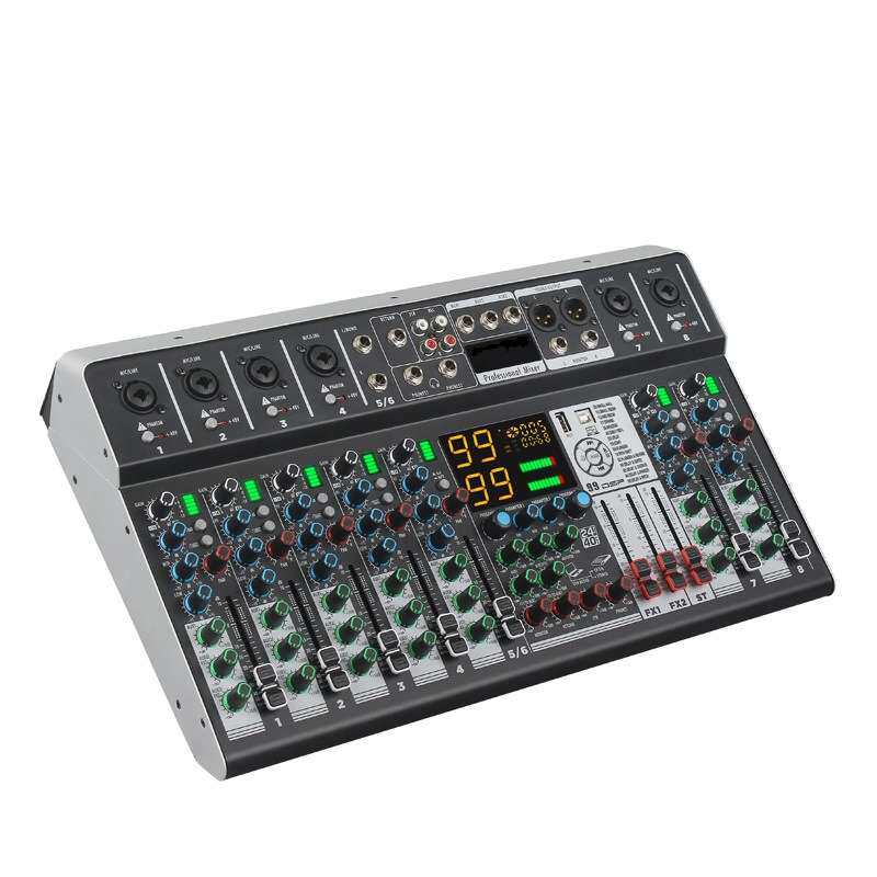 专业99 DSP效果演出用调音台6/8路调台小型调音台电家用舞台k歌