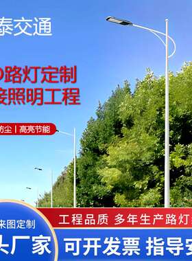 单臂led市政路灯厂家直销  6米7米8米9米10米户外路灯