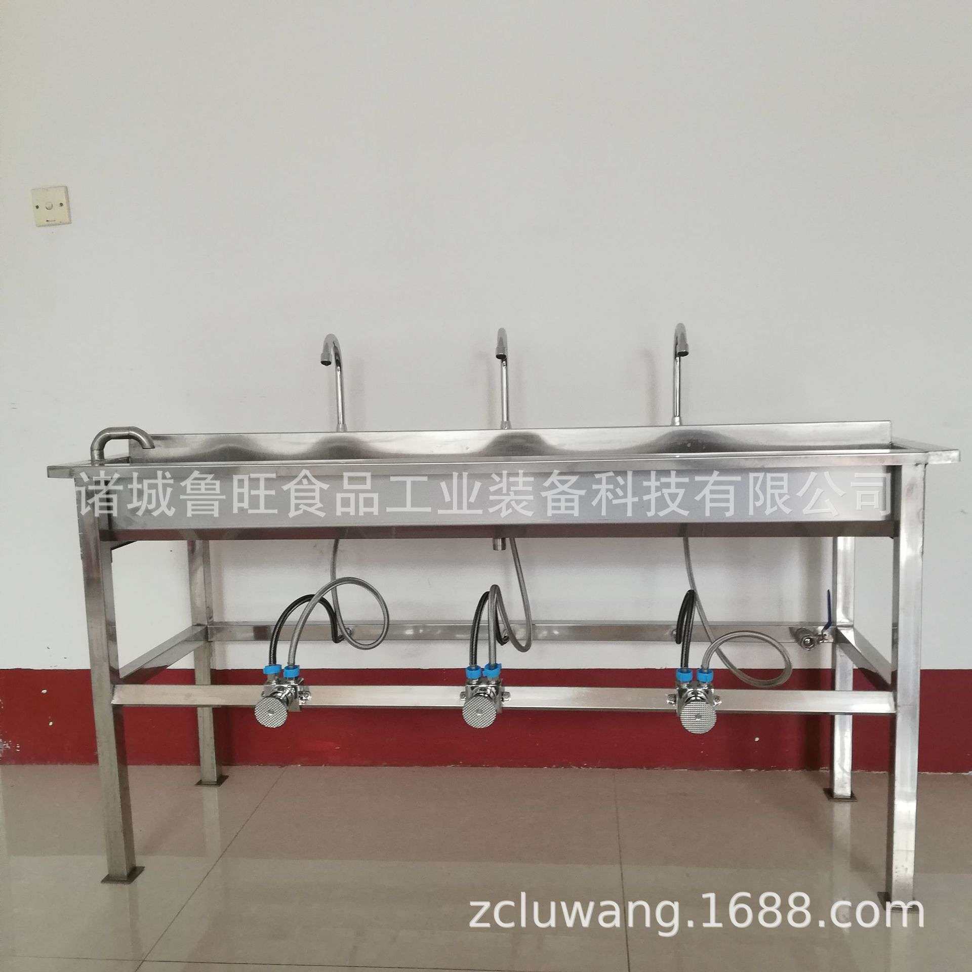 车间用洗手槽 食品厂用洗手消毒池 不锈钢脚踏式消毒洗手池