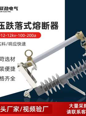 高压跌落式熔断器 hrw12-12kv-100-200a户外高压柱上跌落式熔断器