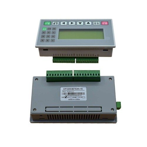文本plc一体机控制器FX2N-16MR/T国产可编程工控板op320-a显示屏