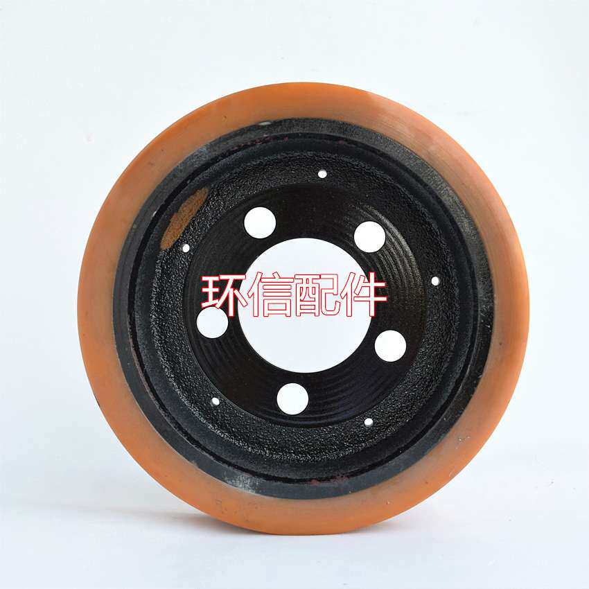 现货力达驱动轮248*75/82(5孔)PU轮聚氨酯轮电动搬运车配件