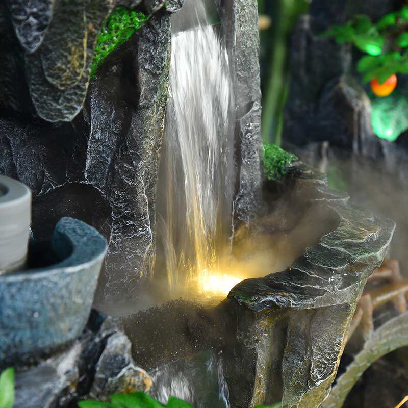 假山流水喷泉客厅摆件庭院家居装饰品创意加湿器盆景造景厂家