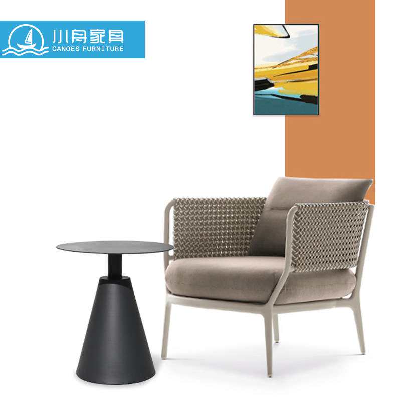 户外沙发阳台藤椅沙发单人北欧露天庭院藤沙发阳台藤编休闲椅茶几