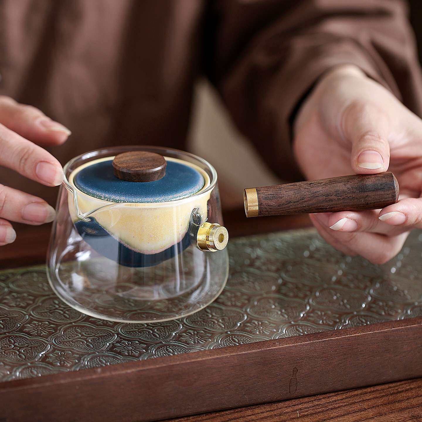 逍遥便携式旅行茶具一壶两杯户外小青柑泡茶专用快客杯一人饮