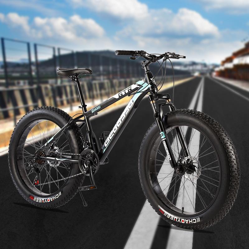 跨境直供雪地车4.0胖胎自行车成人男女山地车变速减震越野bicycle