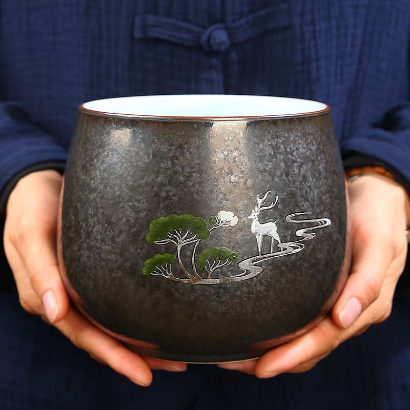 家用陶瓷茶具茶洗笔洗水盂大号洗茶杯简约茶渣缸摆件零配件