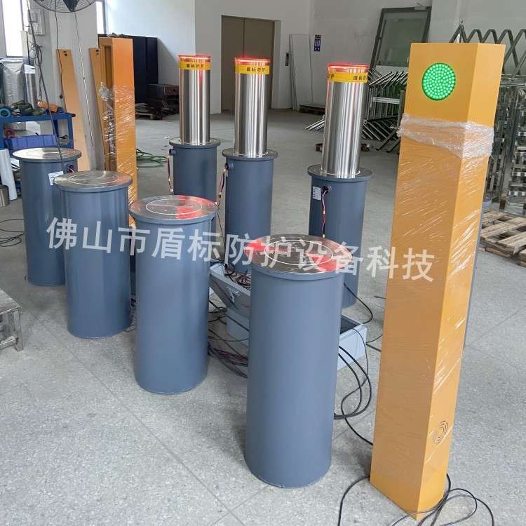 盾标防护 生产全自动防撞柱景区大门口阻隔止车路障成品升降柱