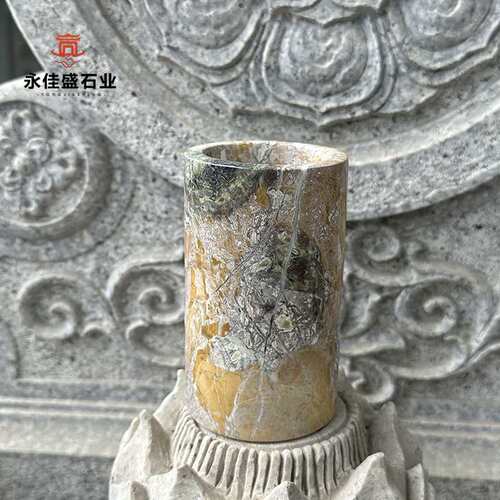 天然大理石笔筒多功能学生书房办公室桌面书桌居家化妆刷画笔收纳