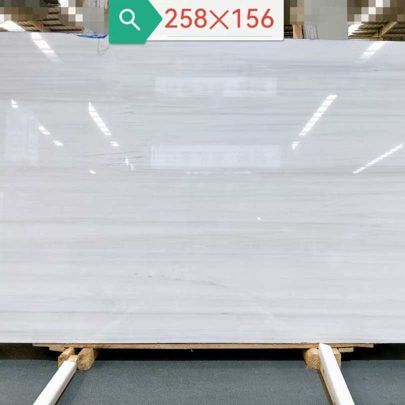雅士白玉大理石瓷砖现代简约素色地砖办公室工程地板砖通体大理石