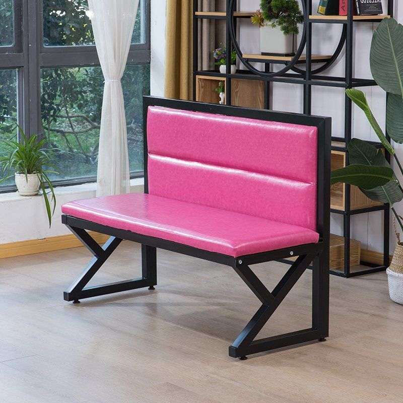 长条靠背椅咖啡西餐奶茶甜品沙发火锅店铁艺卡座沙发餐桌椅组合