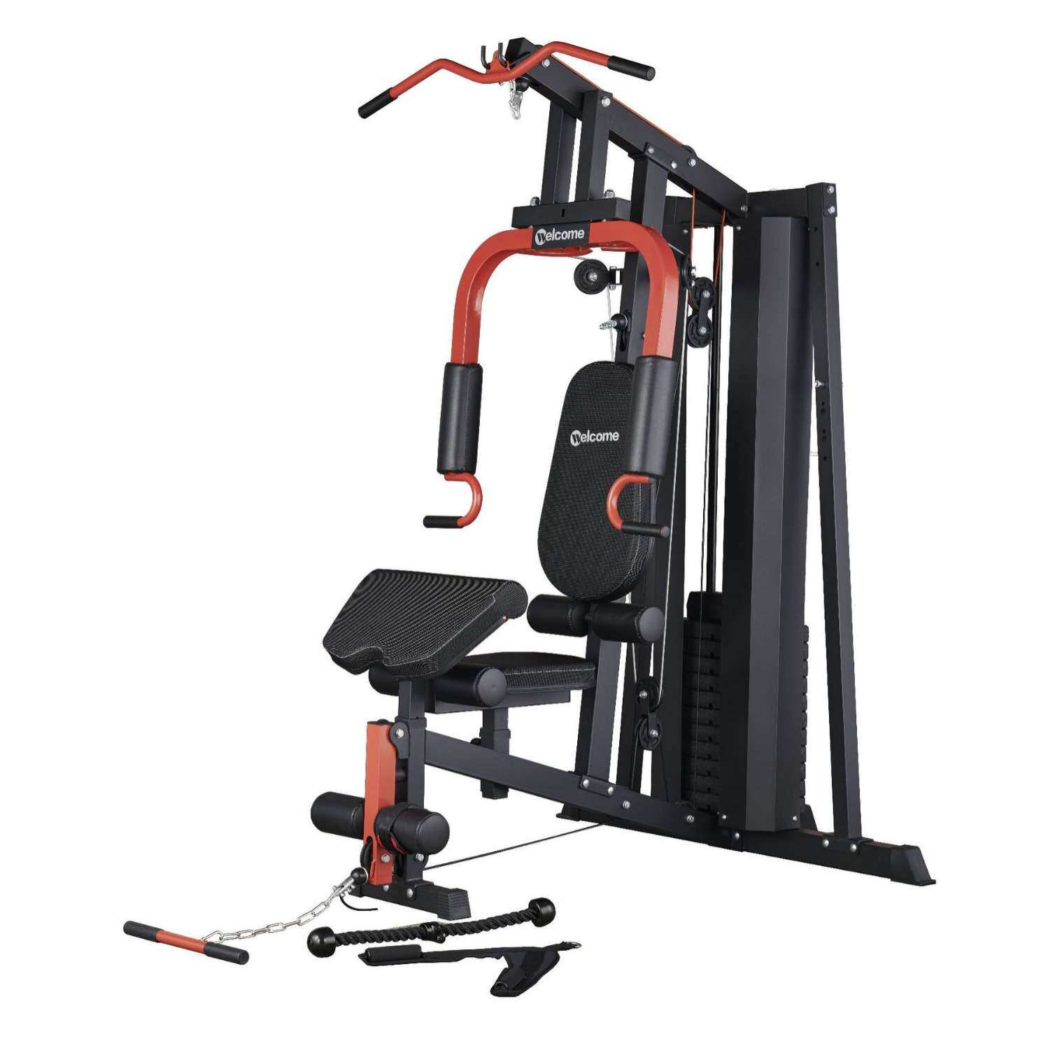 健身房单人站多功能综合训练器 源头工厂家用力量健身组合器械